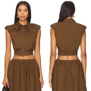 Camila Coelho Gurina Top Dark Brown